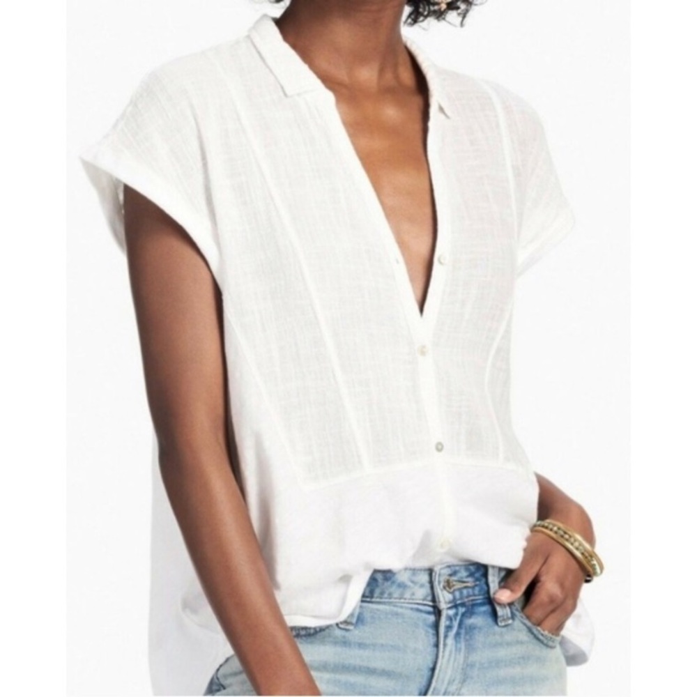 NWT Lucky Brand Gauze Top Xl